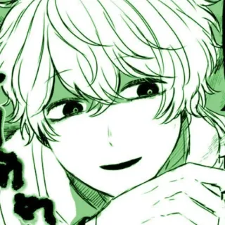 🌟 Anime, Manga, Nhân vật, Cười, Chân dung whatsapp sticker