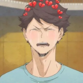 😭 Oikawa Tooru Haikyuu!! anime, sad, crying, broken heart, Oikawa, Haikyuu telegram sticker