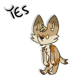 ✔ YES yes, affirmative, agreement, cartoon, dog, animal telegram sticker