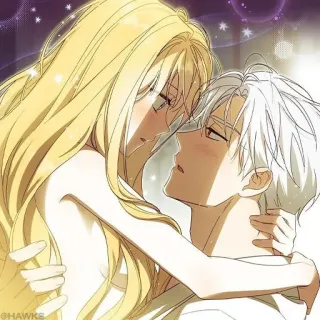 🖤 Anime, Romance, Amour, Étreinte, Couple, Affection telegram sticker