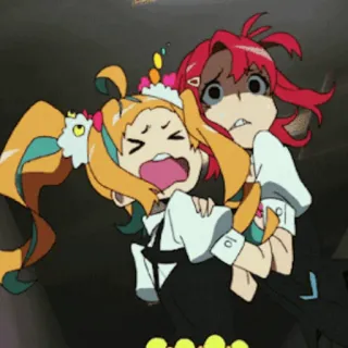 🌈 Аниме, Мультфильм, Персонаж, Анимированный, Кричащий, Напуганный telegram sticker