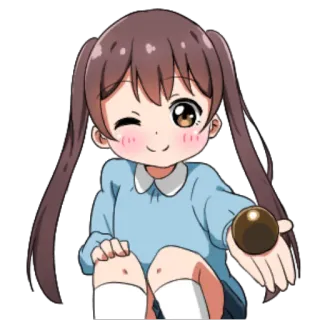 💖 Anime, Dessin animé, Fille, Mignon, Kawaii telegram sticker
