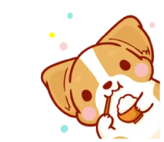 🍚 狗, 卡通, 中指 telegram sticker