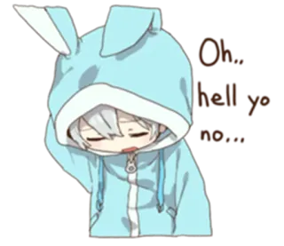 😞 Oh... hell no... Hase, müde, süß, nein telegram sticker