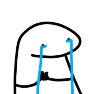 😭 crying, sad, tear, emotion, cartoon, drawing whatsapp sticker