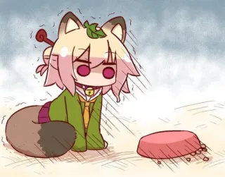 😨 Anime, Chibi, Raposa, Tanuki, Animal, Fofo telegram sticker