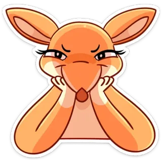 😈 fox, animal, cartoon, cute, orange, sticker telegram sticker