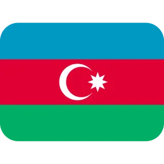 🇦🇿 Azerbaiyán, bandera, bandera nacional, país telegram sticker