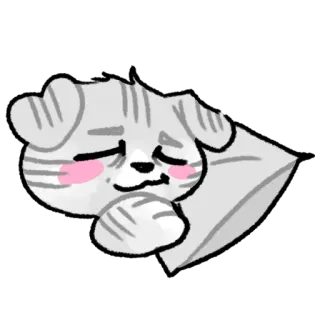 😴 kucing, binatang, imut, mengantuk, hewan peliharaan telegram sticker