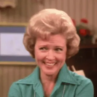 😆 Betty White Betty White, actress, funny, smiling, portrait, celebrity telegram sticker