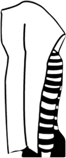 😐 Cartoon, Hoodie, Zwart wit, Strepen telegram sticker