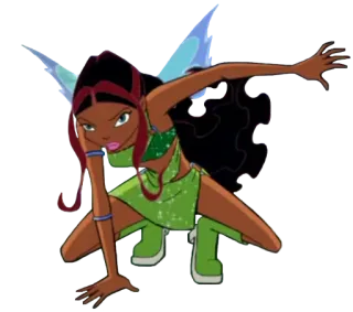 🕵‍♀️ Aisha Winx Club desenho animado, fada, magia, winx, clube telegram sticker