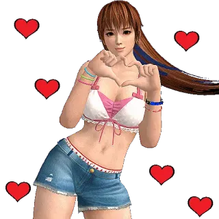 😍 Anime, Trái tim, Cô gái, Dễ thương, Nhân vật telegram sticker