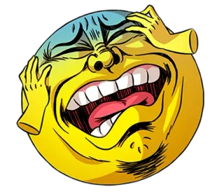 😰 căng thẳng, bực bội, cảm xúc, vàng, hoạt hình, mặt, biểu cảm telegram sticker