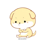 😒 perro, cachorro, dibujo animado, lindo, animal telegram sticker