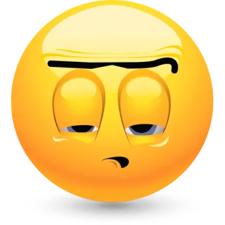 😑 emoji, śpiący, leniwy, zmęczony, twarz telegram sticker