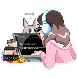 Hackerwoman @paradisecurity telegram stickers