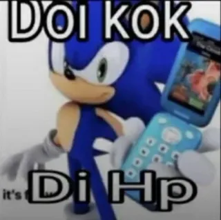 🫵 Sonic the Hedgehog Doi kok Di Hp telegram sticker