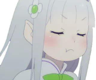 😒 Emilia anime, chica, Emilia, Re:Zero, linda, dibujos animados telegram sticker