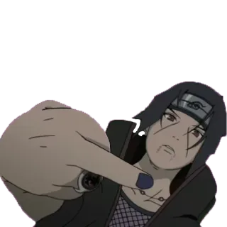 🖕 Itachi Naruto Anime, Itachi, Naruto, Doigt d'honneur, Offensant whatsapp sticker