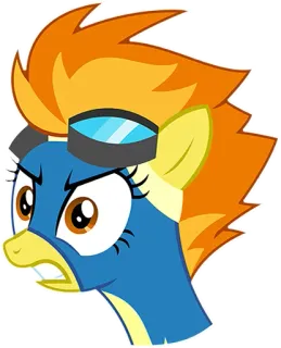😠 Spitfire My Little Pony cartoon, pony, animation, equine, Spitfire, pegasus whatsapp sticker