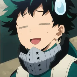 🥦 Izuku Midoriya My Hero Academia 애니메이션, 캐릭터, 나의 히어로 아카데미아, 데쿠, 미도리야 이즈쿠 telegram sticker