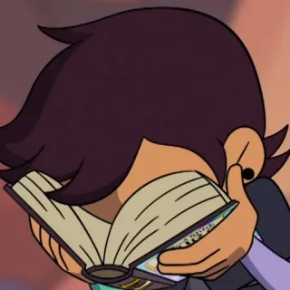 📖 Luz Noceda The Owl House cartoon, animation, reading, book, Luz Noceda, The Owl House telegram sticker