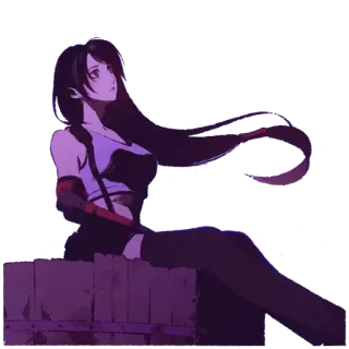 😍 Tifa Lockhart Final Fantasy VII Tifa Lockhart, Final Fantasy VII, Videojuego, Estilo anime telegram sticker