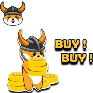 🤑 BUY! BUY! wiking, kreskówka, monety, kup, naklejka, lis, hełm telegram sticker