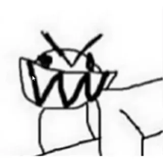 😇 монстр, рисунок, существо, эскиз telegram sticker
