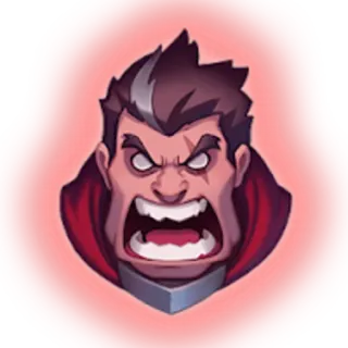 😡 angry, face, cartoon, red telegram sticker