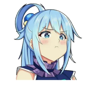 ☺️ Aqua Konosuba Anime, Aqua, Konosuba, Lucu, Marah, Meme, Kocak telegram sticker