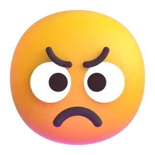 😒 โกรธ, อีโมจิ, สีหน้า, หน้า, หงุดหงิด telegram sticker