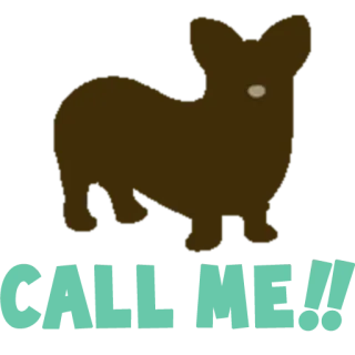 📞 corgi, dog, animal, cute, pet, brown telegram sticker