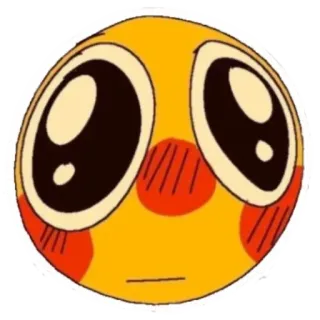 😳 表情符号, 可爱, 脸, 表情 telegram sticker