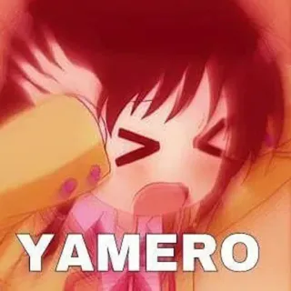 😭 YAMERO anime, crying, pleading, no, yamero telegram sticker