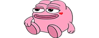 🐽 Pepe, Sapo, Meme, Rosa, Coração, Fofo telegram sticker