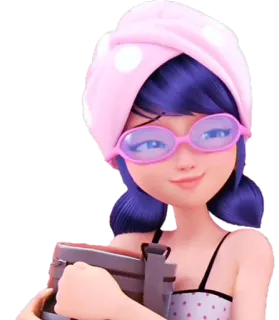 🤓 Marinette Dupain-Cheng Miraculous: Tales of Ladybug & Cat Noir Маринетт, Леди Баг, Мультфильм, Персонаж, Аниме telegram sticker