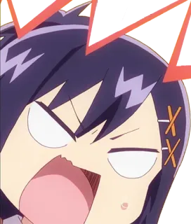 😤 anime, angry, screaming, cartoon telegram sticker
