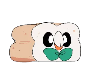 🍞 Toast, Pain, Kawaii, Dessin animé telegram sticker