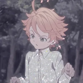 🍊 Emma The Promised Neverland Animé, Fille, Souriante, Dessin animé, Emma, The Promised Neverland telegram sticker
