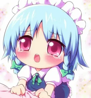 😢 アニメ, ちび, かわいい, マンガ, カートゥーン, かわいい telegram sticker