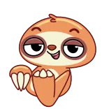🖕 ленивец, мультфильм, животное, милый telegram sticker