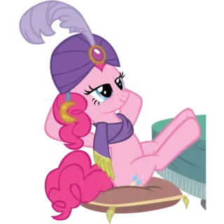 👳 Pinkie Pie My Little Pony Мультфильм, Пони, Розовый, Персонаж, Принцесса telegram sticker