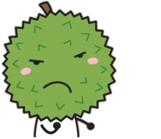 👊 Durian, Owoc, Postać, Naklejka, Kreskówka telegram sticker