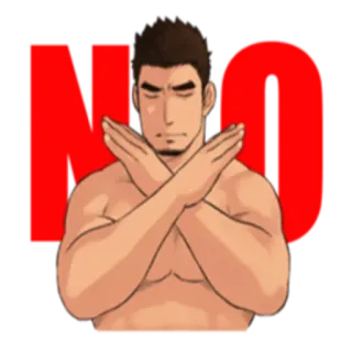 Muscular Boy_by Kitty telegram stickers