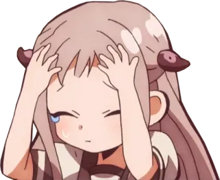 😣 Anime, Triste, Molesto, Llorando, Hanako-kun, Personaje, Manga telegram sticker