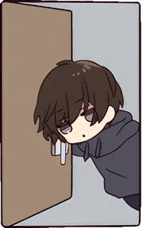 🫡 Animé, Cartoon, Chibi, Épuisé, Fatigué, Porte telegram sticker