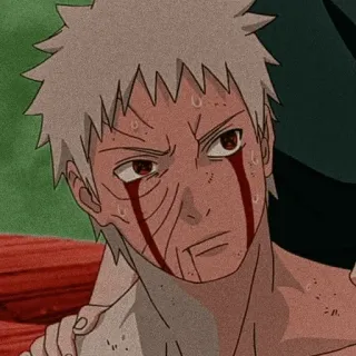 🕷 Obito Uchiha Naruto anime, manga, blood, sad, obito, uchiha telegram sticker