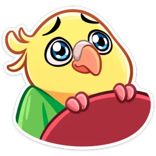 🥺 นก, อีโมจิ, น่ารัก, เศร้า, สัตว์, สติกเกอร์ telegram sticker